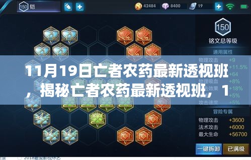 揭秘11月19日亡者農(nóng)藥透視班更新背后的秘密與魅力