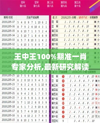 王中王100%期準(zhǔn)一肖專家分析,最新研究解讀_奢華版UOM5.72