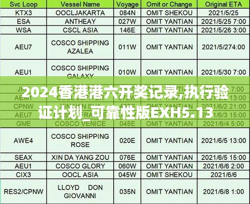 2024香港港六開獎記錄,執(zhí)行驗證計劃_可靠性版EXH5.13