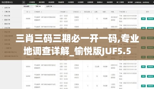 三肖三碼三期必一開一碼,專業(yè)地調查詳解_愉悅版JUF5.5