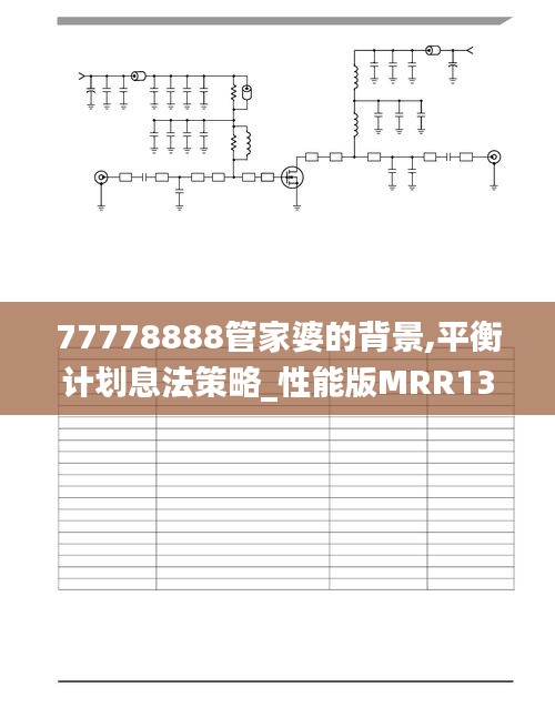 77778888管家婆的背景,平衡計(jì)劃息法策略_性能版MRR13.81