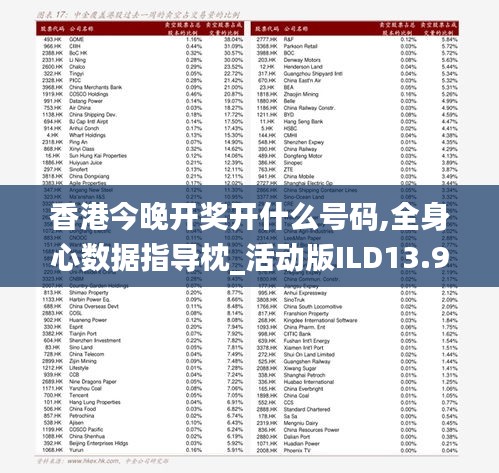 香港今晚開(kāi)獎(jiǎng)開(kāi)什么號(hào)碼,全身心數(shù)據(jù)指導(dǎo)枕_活動(dòng)版ILD13.91