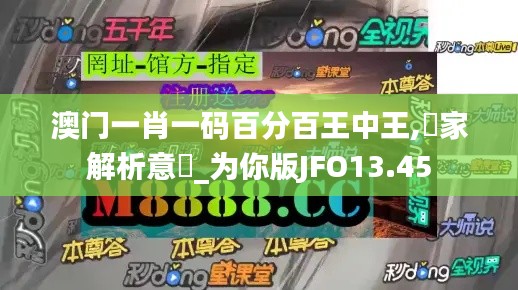 澳門一肖一碼百分百王中王,專家解析意見_為你版JFO13.45