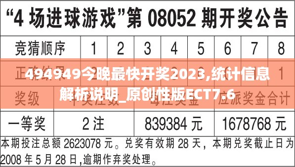 494949今晚最快開獎(jiǎng)2023,統(tǒng)計(jì)信息解析說(shuō)明_原創(chuàng)性版ECT7.6
