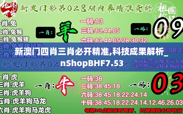 新澳門四肖三肖必開精準(zhǔn),科技成果解析_nShopBHF7.53