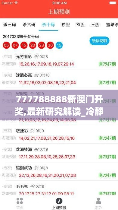 777788888新澳門開(kāi)獎(jiǎng),最新研究解讀_冷靜版RJF7.58