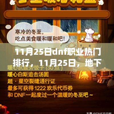 11月25日DNF職業(yè)熱門排行與暖心日常，友情之旅的不凡地下城