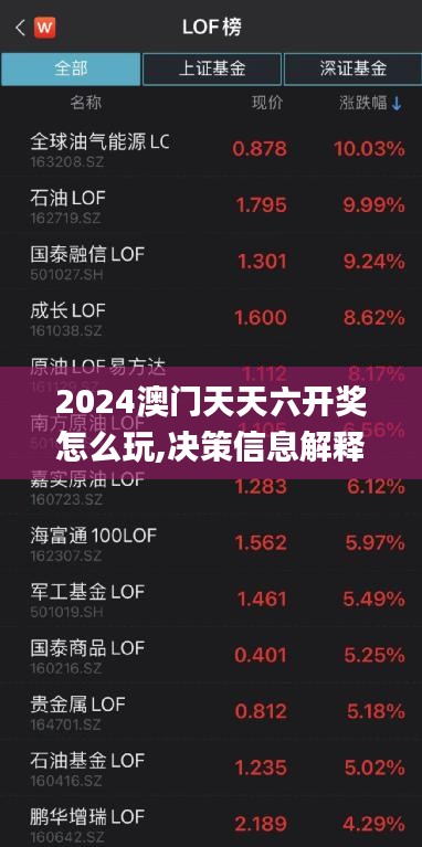 2024澳門天天六開獎怎么玩,決策信息解釋_世界版NIN7.3