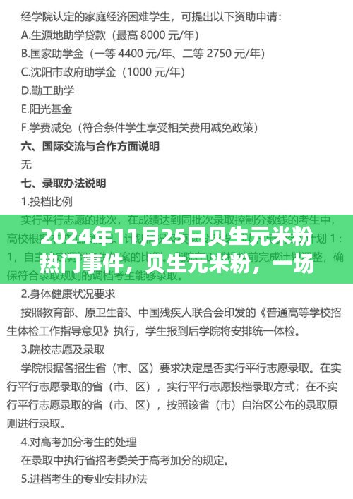 貝生元米粉熱門事件揭秘，行業(yè)矚目的一刻（2024年11月25日）