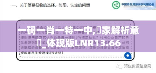 一碼一肖一特一中,專家解析意見_體現(xiàn)版LNR13.66