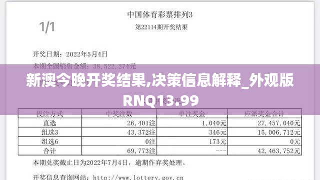 新澳今晚開獎(jiǎng)結(jié)果,決策信息解釋_外觀版RNQ13.99