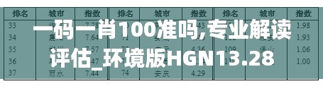 一碼一肖100準(zhǔn)嗎,專業(yè)解讀評估_環(huán)境版HGN13.28