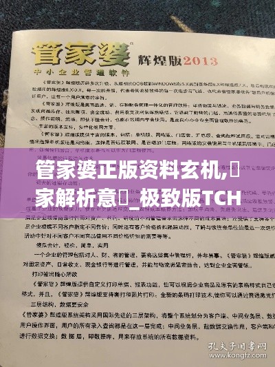 管家婆正版資料玄機(jī),專家解析意見_極致版TCH13.44