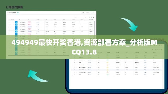 494949最快開獎(jiǎng)香港,資源部署方案_分析版MCQ13.8