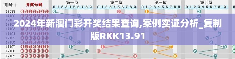 2024年新澳門彩開獎結(jié)果查詢,案例實證分析_復(fù)制版RKK13.91