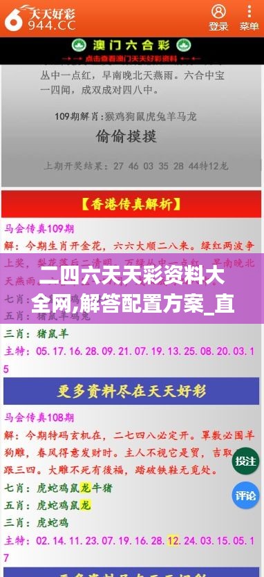 二四六天天彩資料大全網(wǎng),解答配置方案_直觀版MOY13.67