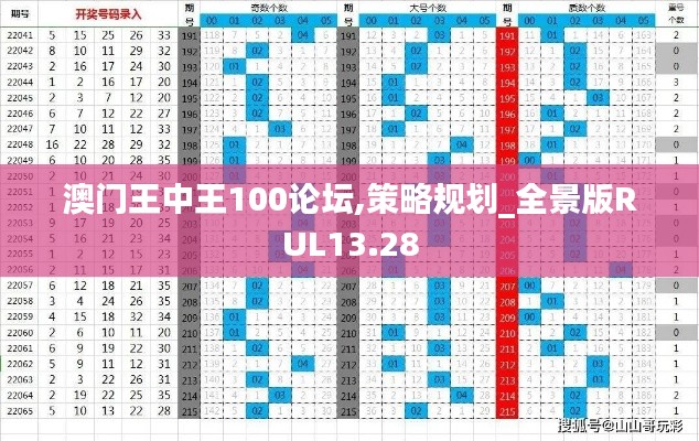 澳門(mén)王中王100論壇,策略規(guī)劃_全景版RUL13.28