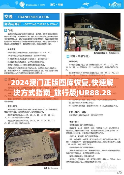 2024澳門正版圖庫恢復,快速解決方式指南_旅行版JUR88.287