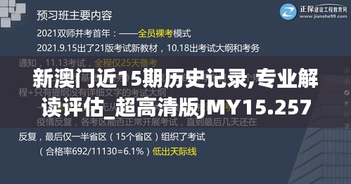 新澳門近15期歷史記錄,專業(yè)解讀評(píng)估_超高清版JMY15.257