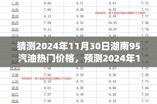 2024年11月30日湖南市場(chǎng)95號(hào)汽油熱門(mén)價(jià)格預(yù)測(cè)及分析