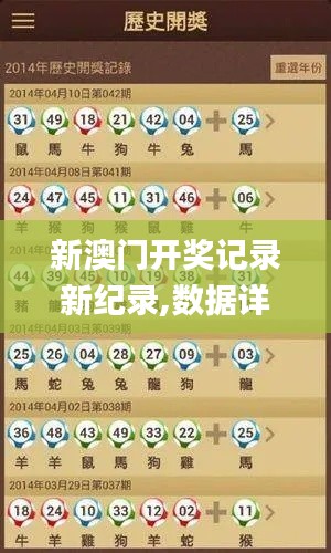 新澳門開獎(jiǎng)記錄新紀(jì)錄,數(shù)據(jù)詳解說明_全球版LNA99.942