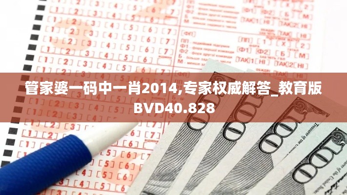 管家婆一碼中一肖2014,專家權威解答_教育版BVD40.828