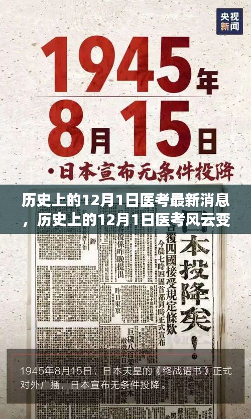 歷史上的12月1日醫(yī)考風(fēng)云變幻，最新消息匯總