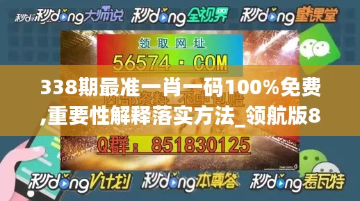 338期最準一肖一碼100%免費,重要性解釋落實方法_領(lǐng)航版8.844-9