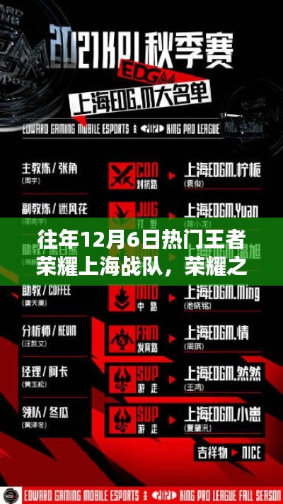 王者榮耀上海戰(zhàn)隊(duì)歷年12月6日榮耀之路，輝煌篇章的歷程回顧