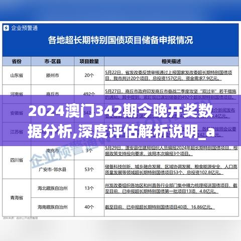 2024澳門342期今晚開獎數(shù)據(jù)分析,深度評估解析說明_app9.869