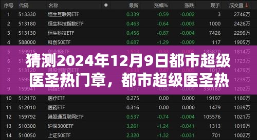 都市超級醫(yī)圣熱門章節(jié)猜想與預測，2024年12月9日的觀點闡述