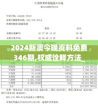2024新澳今晚資料免費(fèi)346期,權(quán)威詮釋方法_體驗(yàn)版7.810