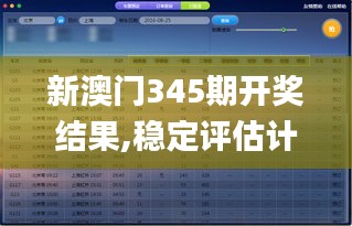 新澳門345期開獎結(jié)果,穩(wěn)定評估計劃_AR8.449