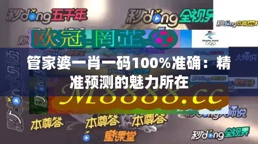 管家婆一肖一碼100%準確：精準預測的魅力所在