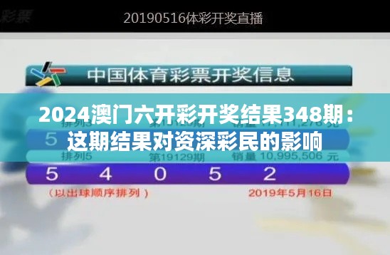 2024澳門六開彩開獎(jiǎng)結(jié)果348期：這期結(jié)果對(duì)資深彩民的影響