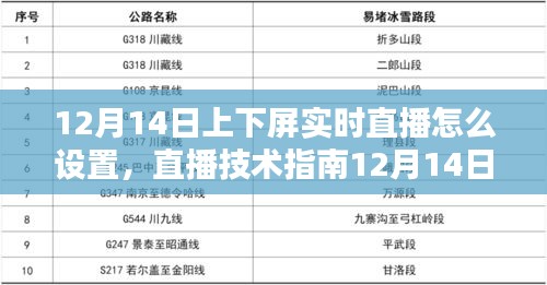 直播技術(shù)指南，如何設(shè)置12月14日上下屏實時直播詳解