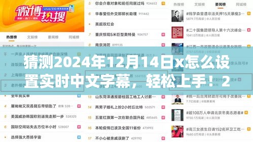 2024年12月14日實時中文字幕設(shè)置全攻略，初學(xué)者與進(jìn)階用戶均可輕松上手