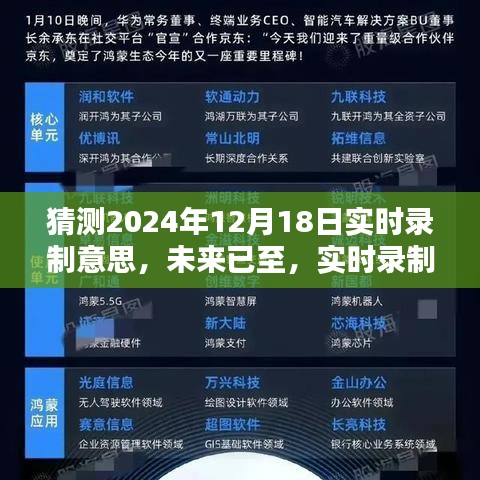 未來(lái)已至，智能錄制革新體驗(yàn)——實(shí)時(shí)錄制新紀(jì)元展望至2024年猜想