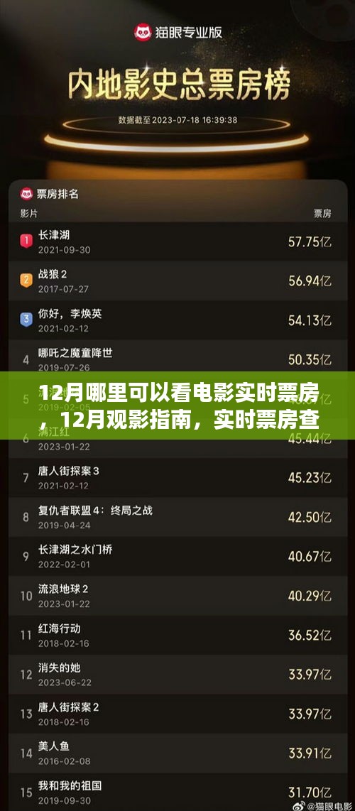 12月觀影指南，實(shí)時(shí)票房查詢?nèi)ヂ耘c電影熱門推薦