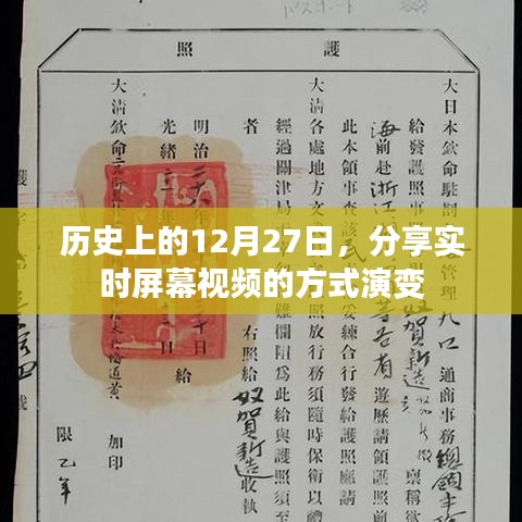 歷史上的12月27日，屏幕視頻分享方式的演變