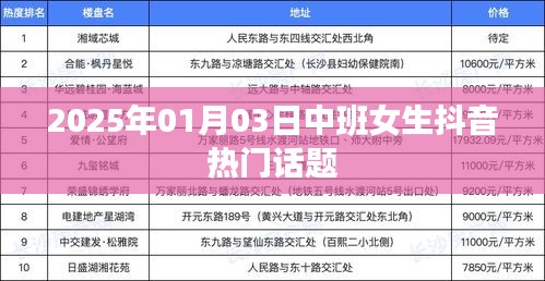 中班女生抖音熱門話題大揭秘（2025年1月3日）