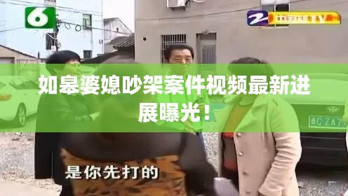 如皋婆媳吵架案件視頻最新進(jìn)展曝光！