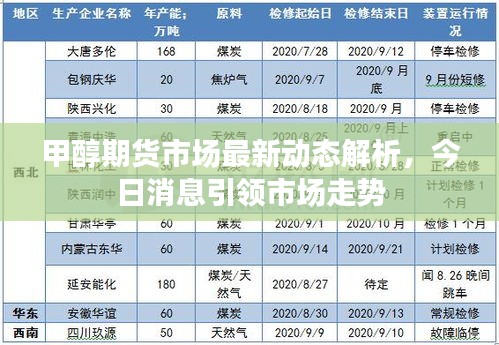 甲醇期貨市場最新動態(tài)解析，今日消息引領(lǐng)市場走勢