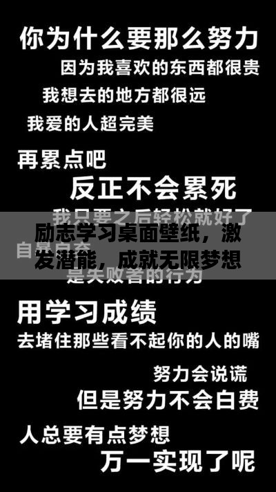 勵志學習桌面壁紙，激發(fā)潛能，成就無限夢想！