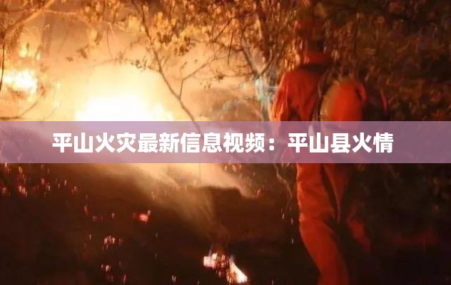 平山火災(zāi)最新信息視頻：平山縣火情 