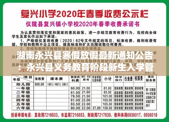 湖南永興縣寒假放假最新通知公告：永興縣義務(wù)教育階段新生入學(xué)管理平臺(tái) 