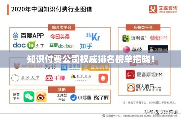 知識付費公司權威排名榜單揭曉！