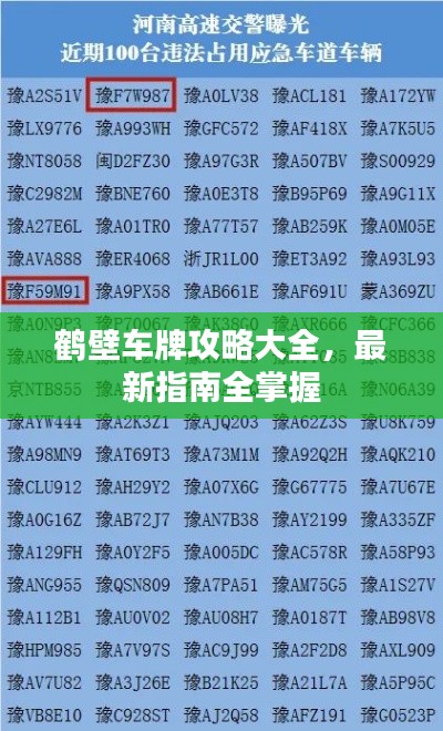 鶴壁車牌攻略大全，最新指南全掌握
