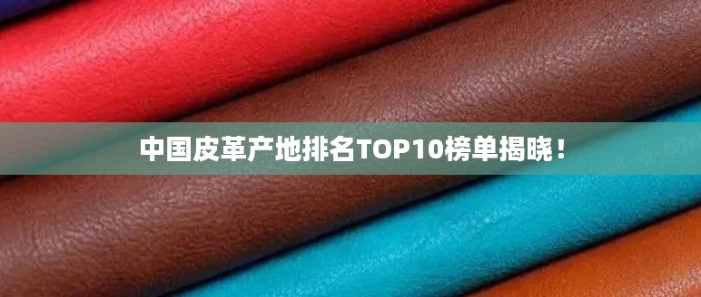 中國皮革產(chǎn)地排名TOP10榜單揭曉！