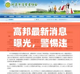高邦最新消息曝光，警惕違法犯罪信息，全面解析查詢表！